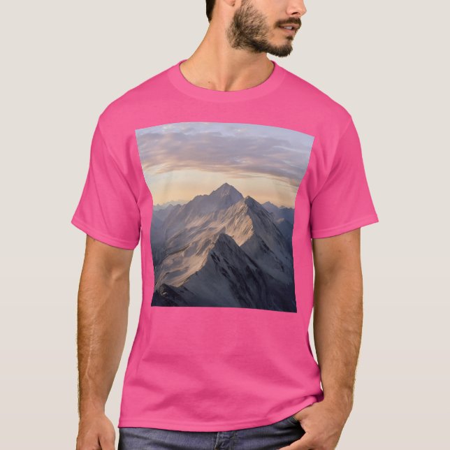 Berge Landschaft Natur Poster aktiv T-Shirt (Vorderseite)