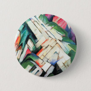 Berge (Landschaft) von Franz Marc, Vintage Art Button