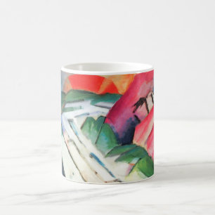Berge (Landschaft) von Franz Marc, Vintage Art Tasse