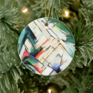 Berge (Landschaft) von Franz Marc, Vintage Kunst Keramik Ornament