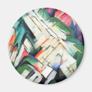 Berge (Landschaft) von Franz Marc, Vintage Kunst Magnet