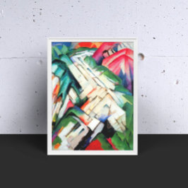 Berge (Landschaft) von Franz Marc, Vintage Kunst Poster