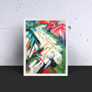 Berge (Landschaft) von Franz Marc, Vintage Kunst Poster