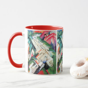 Berge (Landschaft) von Franz Marc, Vintage Kunst Tasse