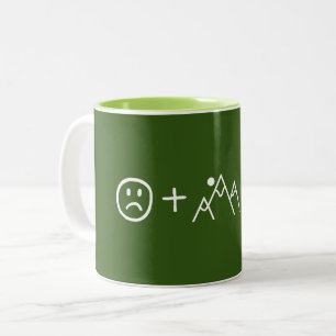 Berge machen dich glücklich zweifarbige tasse
