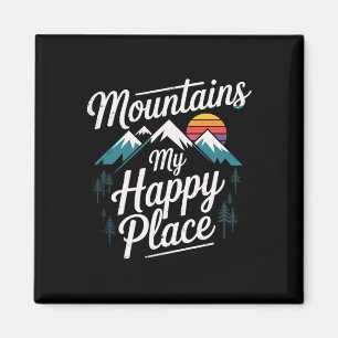 Berge Mein Glücksort Bergpfad Wandern Magnet