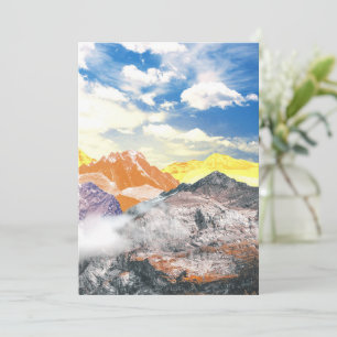 Berge (Montage von Fotos) 1 Dankeskarte