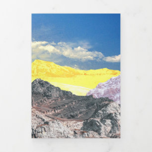 Berge (Montage von Fotos) 1 Dreifach Gefaltete Urlaubskarte