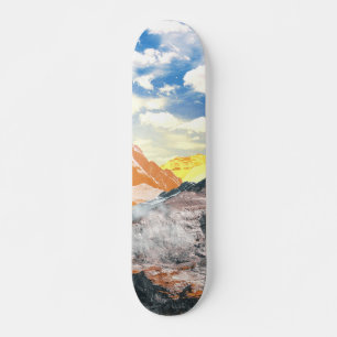 Berge (Montage von Fotos) 1 Skateboard
