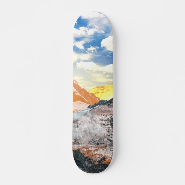Berge (Montage von Fotos) 1 Skateboard (Vorne)