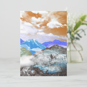 Berge (Montage von Fotos) 2 Dankeskarte