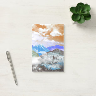 Berge (Montage von Fotos) 2 Post-it Klebezettel