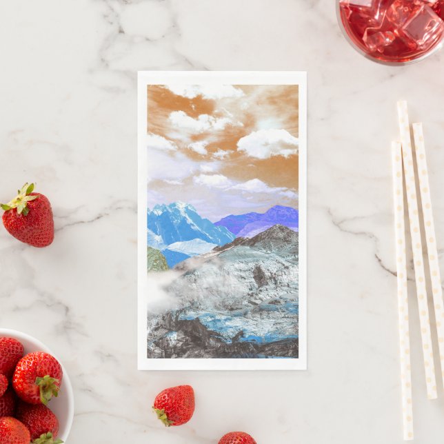 Berge (Montage von Fotos) 2 Serviette (Beispiel)