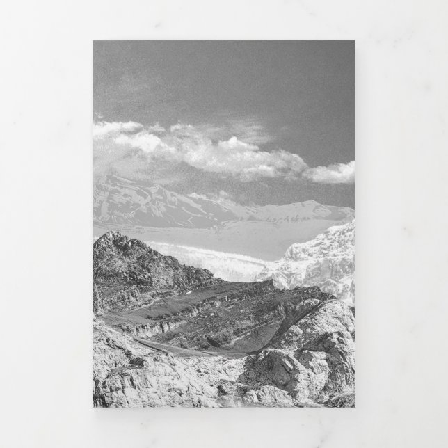 Berge (Montage von Fotos) 3 Dreifach Gefaltete Urlaubskarte (Cover)