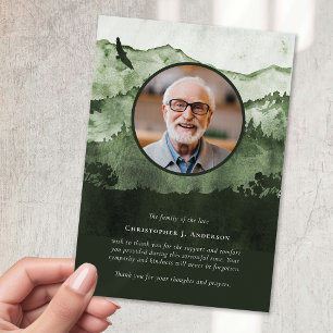 Berge Natur Foto Beileid Trauerfeier Gedenken Dankeskarte