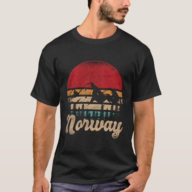 Berge Norwegen T-Shirt (Vorderseite)