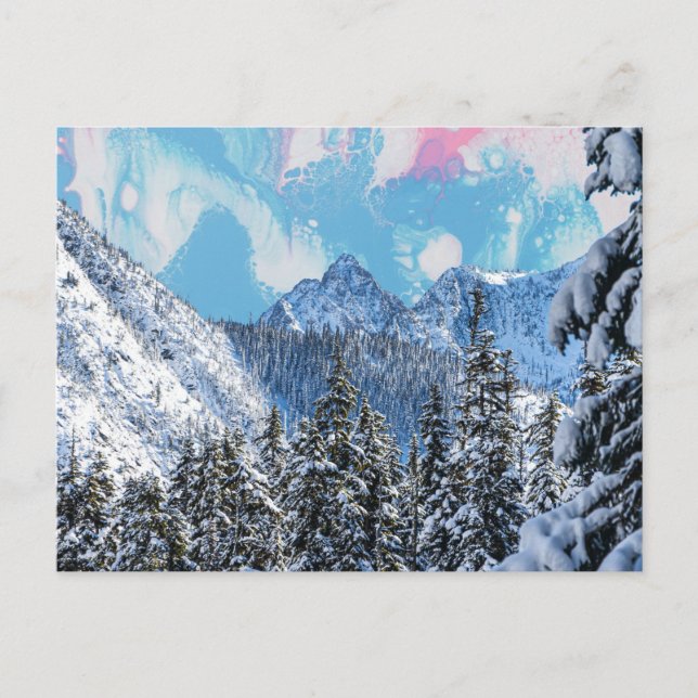 Berge Postkarte (Vorderseite)
