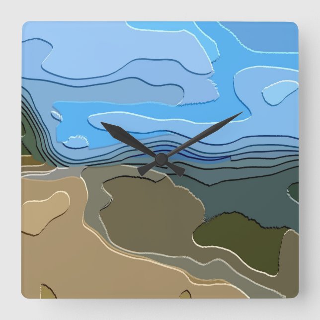 BERGE QUADRATISCHE WANDUHR (Vorderseite)