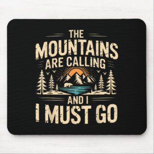 Berge rufen & müssen retro 80er 90er mousepad