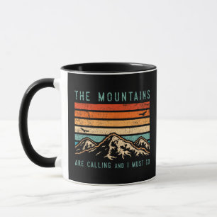Berge rufen an & ich muss Retro Vintage 80 gehen Tasse