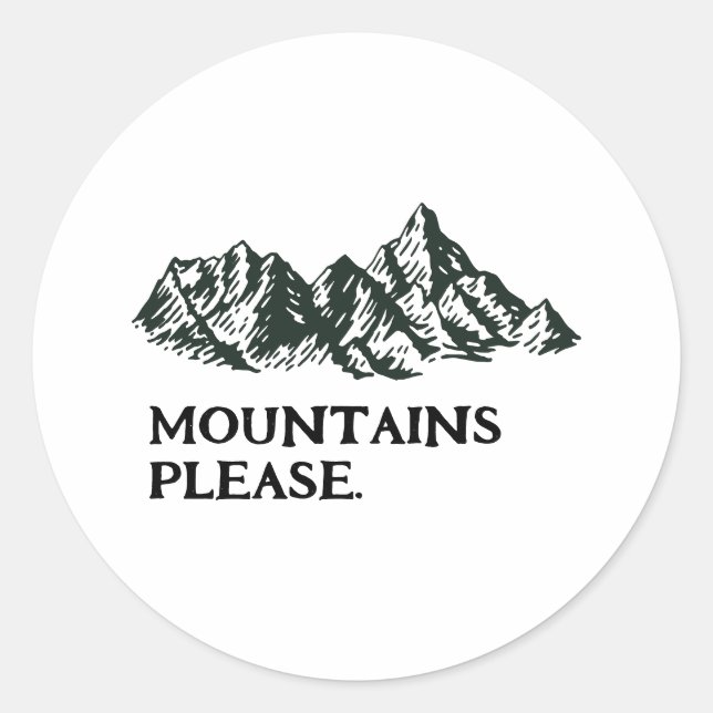 Berge rufen runder aufkleber (Vorderseite)