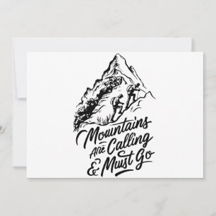 Berge rufen und ich muss gehen einladung