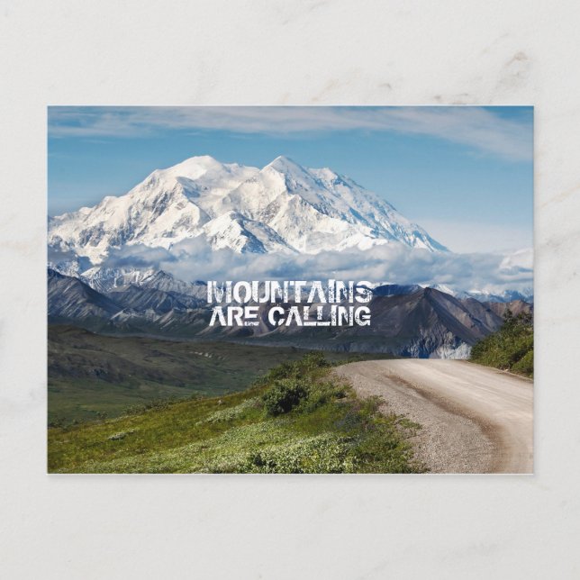 Berge rufen von Schaufenster Postkarte (Vorderseite)