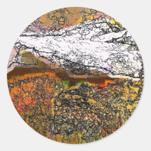 BERGE RUNDER AUFKLEBER