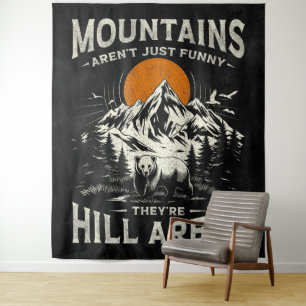 Berge sind nicht lustig, es sind Hügelgebiete Wandteppich