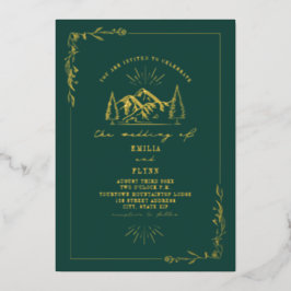 Berge Smarald Wedding Folieneinladung