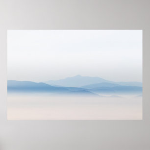 Berge über den Wolken Poster