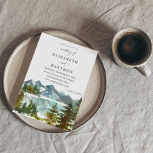 Berge und Bäume Rustikale Hochzeit