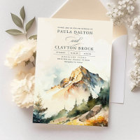 Berge und Fall atemberaubend schöne Hochzeit