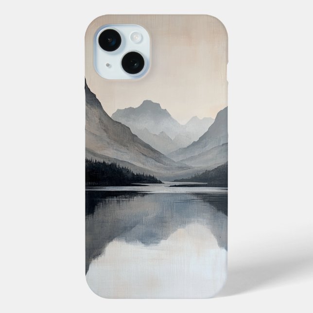 Berge und Fluss - Abstrakte 🌄 🎨 Case-Mate iPhone Hülle (Rückseite)