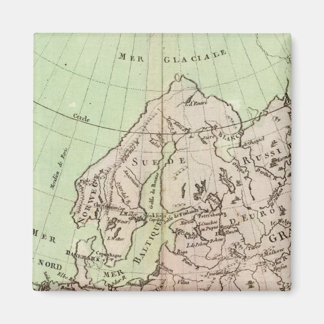 Berge und Flüsse Europas Magnet (Vorne)