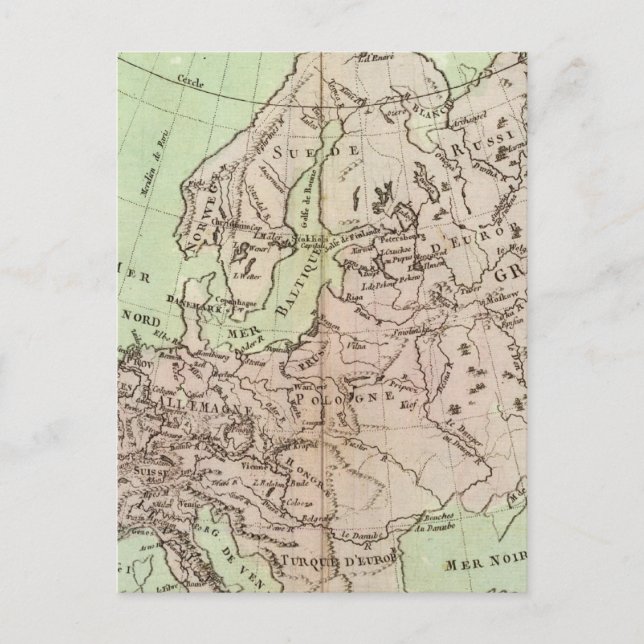 Berge und Flüsse Europas Postkarte (Vorderseite)