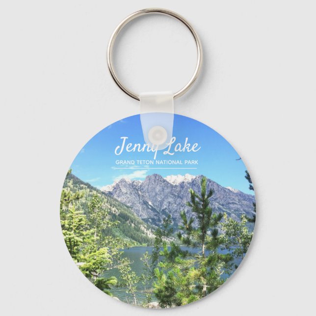 Berge und Jenny Lake | Grand Teton Park Schlüsselanhänger (Vorderseite)