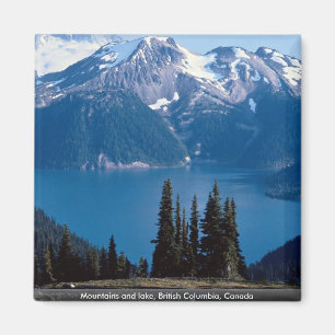 Berge und See, British Columbia, Kanada Magnet