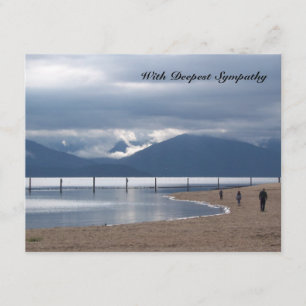 Berge und Seebibel-Vers-Beileids-Karte Karte