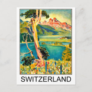 Berge und Seen der Schweiz Postkarte