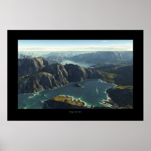 Berge und Seen Poster