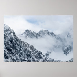 Berge und Wolken Poster