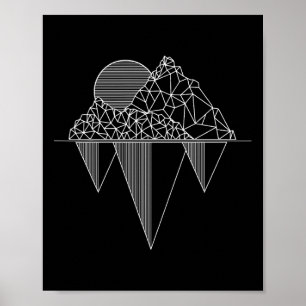 Berge Vintage Wandern Camping Trekking Outdoor Poster