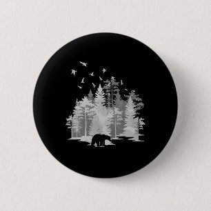 Berge Vögel Outdoor Tier Bär Natur Wandern Button