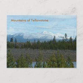 Berge von Yellowstone-Postkarte Postkarte