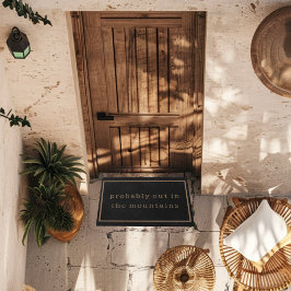 Berge Wandern Funny Nature Custom Black Trendy Fußmatte