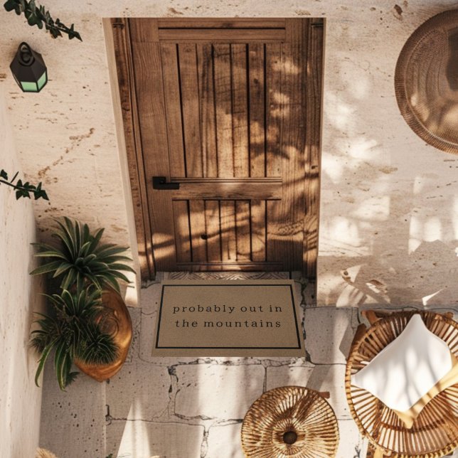 Berge Wandern Funny Nature Custom Brown Trendy Fußmatte (Von Creator hochgeladen)