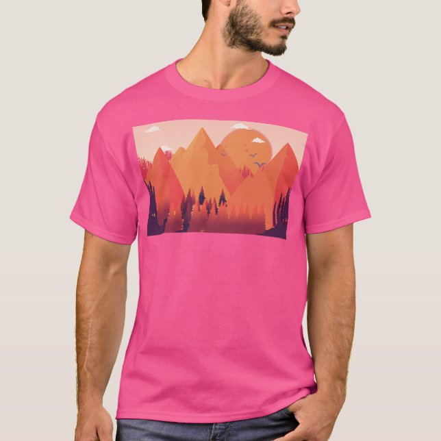 Berge Wandern Klimaschutz Naturerlebnis T-Shirt (Vorderseite)