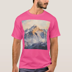 Berge Wasserfarbene Landschaft Bergwelt Bergsee-Za T-Shirt