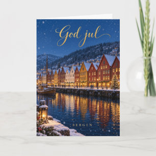 Bergen Bryggen Frohe Weihnachten